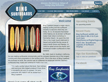 Tablet Screenshot of classicbingsurfboards.com